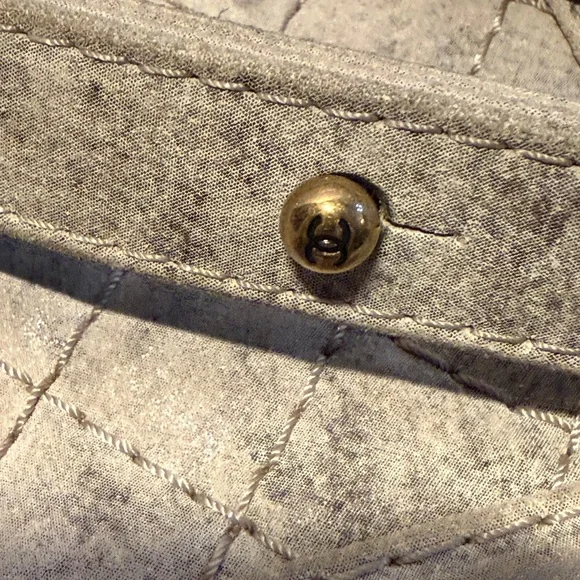 Chanel Large Boy Bag Quilted Suede Beige‎ with Antique Gold Hardware NWOT - Picture 3 of 15